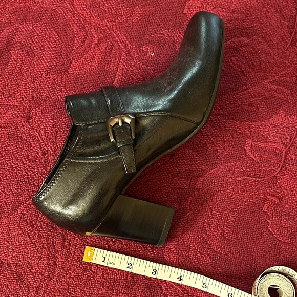 Franco Sarto buckled short boot - Black, Size 9M - Picture 3 of 5